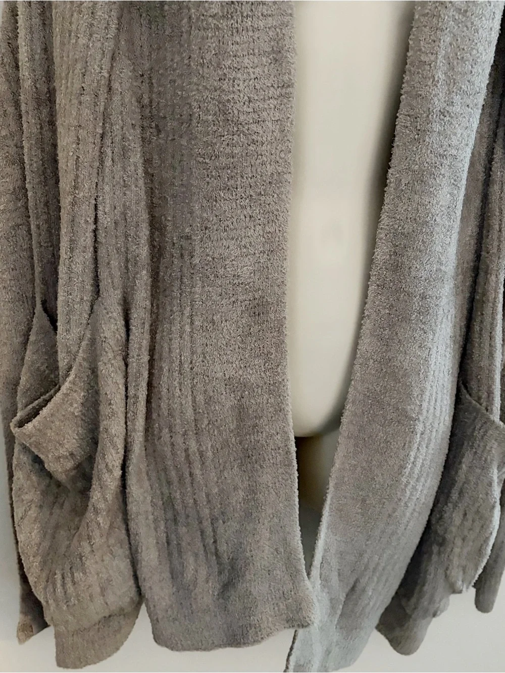 Barefoot Dreams Gray Open-Front Cozy Blanket Scarf